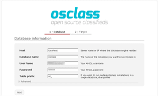 Osclass-Installation