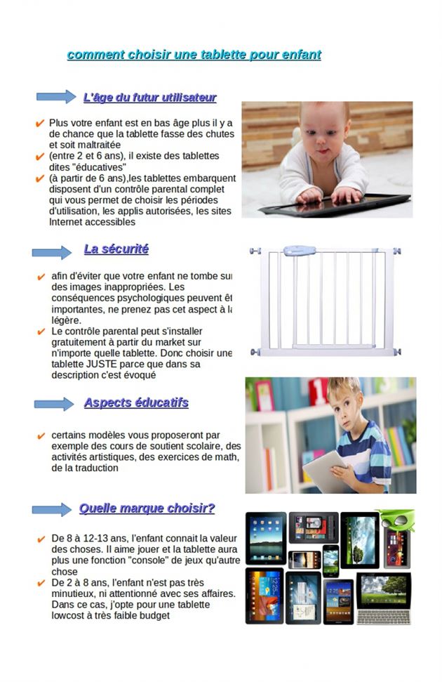 guide achat tablette tactile